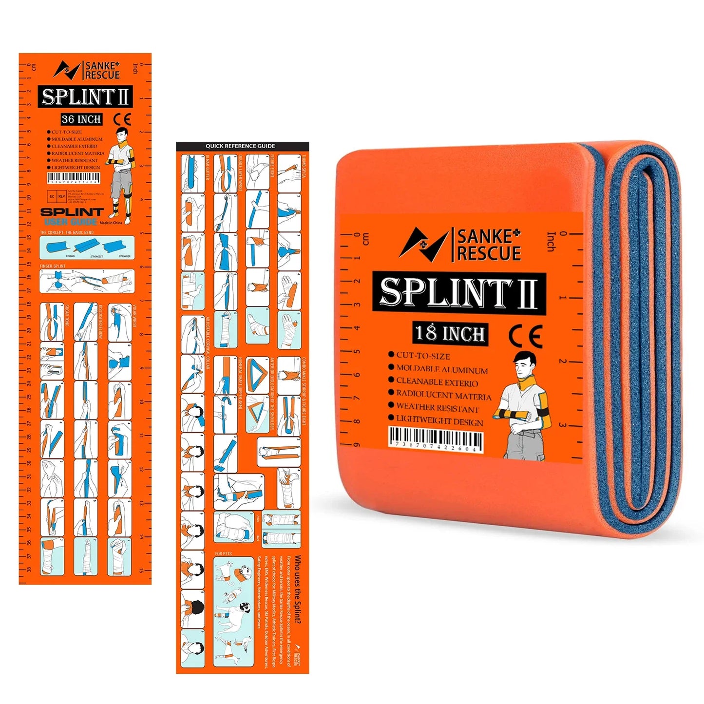 36/18"x4.3" Eerste Hulp Spalk - Pols- en Duimbrace voor Tendinitis, Artritis en Bescherming