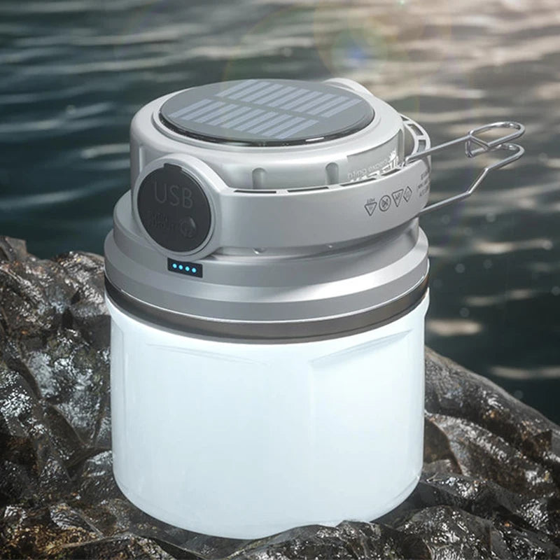 Outdoor 1100 Lumen LED Campinglamp | Krachtige Oplaadbare Zonne-Lamp voor Outdoor Sport & Kamperen