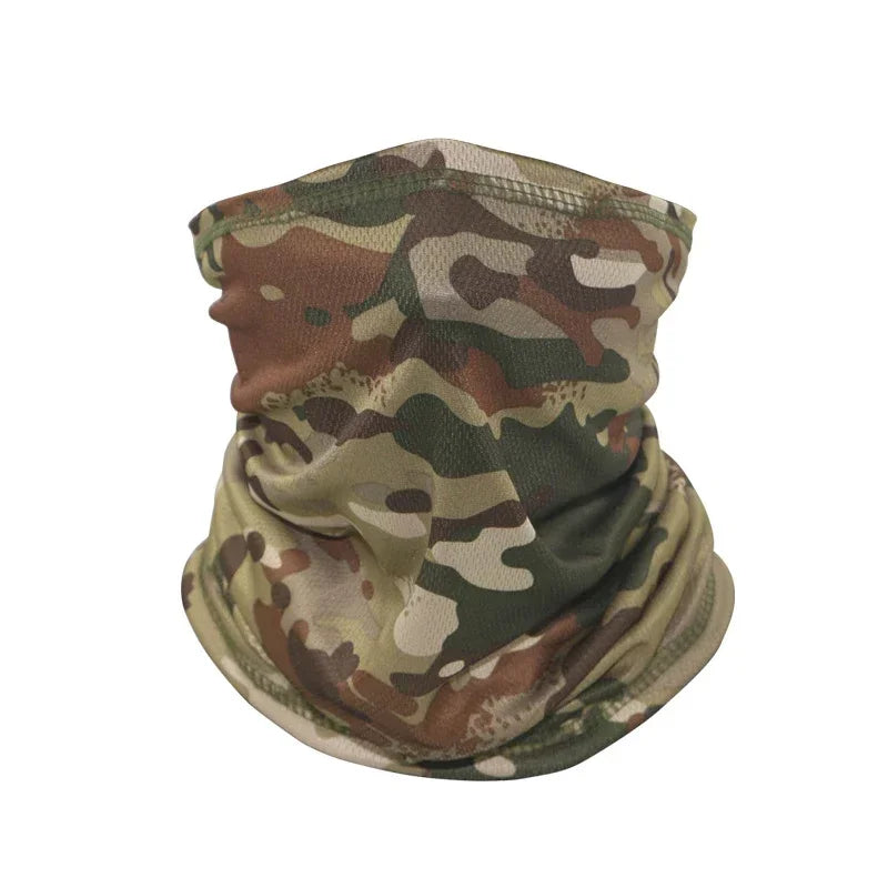 Camo Masker Nekwarmer – Ademend Sport Bandana voor Fietsen, Wandelen & Kamperen – Unisex Outdoor Tube Sjaal