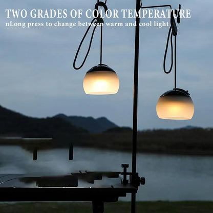 Camping Lantaarn met Haak | Oplaadbare LED Tentlamp | 4 Lichtmodi | Draagbare Outdoor Lantaarn