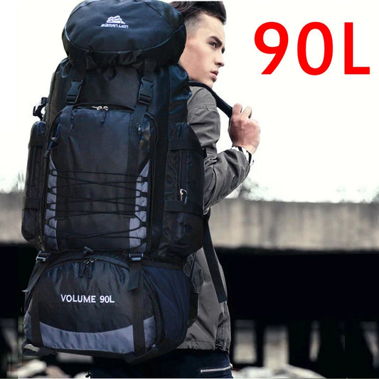 Grote 90L Outdoor Rugzak – Militaire Reistas voor Hiking, Kamperen & Bergbeklimmen | Nylon Rucksack voor Heren & Dames