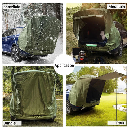 SUV Tent met Luifel – Ruime Auto Achterklep Tent | Waterdicht & Scheurbestendig | Perfect voor Kamperen & Outdoor Avonturen