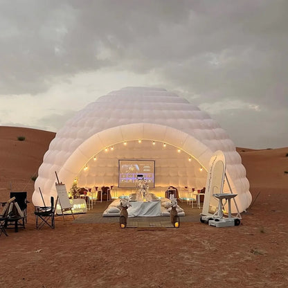 Opblaasbare LED Iglo Dome Tent - Customizable Tent voor Outdoor Evenementen, Beurzen en Kamperen