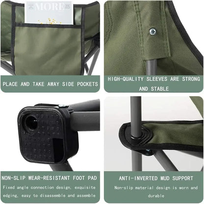 Camping Moon Chair - Ultralichte Vouwstoel met Rugleuning, Aluminium, Voor Outdoor, Kamperen en Vissen