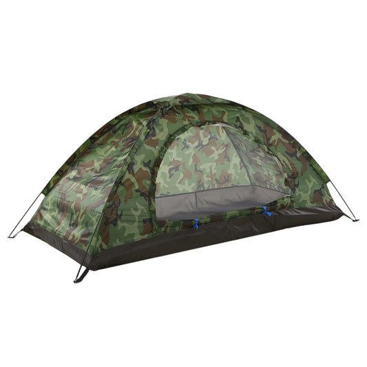 1-Persoons Camping Tent – Lichtgewicht, Snel Opzetten & Camouflage Design | Perfect voor Outdoor, Reizen & Strand