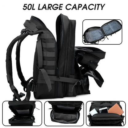 Tactische Rugzak 25L/35L/50L â€“ Waterdichte Outdoor Reistas voor Heren & Dames | Grote Capaciteit & Multifunctioneel