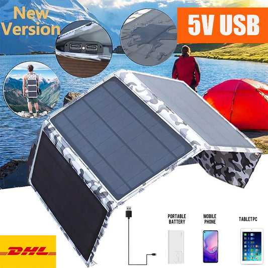 30W Opvouwbaar Zonnepaneel – Draagbare USB Oplader voor Telefoon & Powerbank, Camping & Outdoor