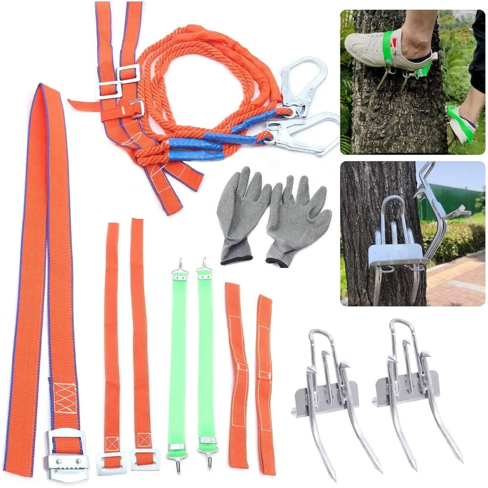 Klimstijgijzers met Gordel – Boomklim Accessoire voor Bosbouw en Fruitpluk
