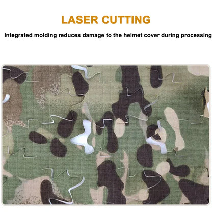 3D-Camouflage-Helmbezug mit Laserschnitt – Netzstoff in Blattform für Airsoft-, Paintball- und Jagdhelmzubehör