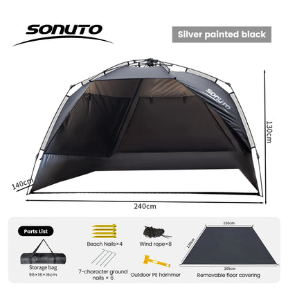 Outdoor Automatische Campingtent – Snelle One-Touch Opening voor 3-4 Personen, UV-bestendig en Waterdicht