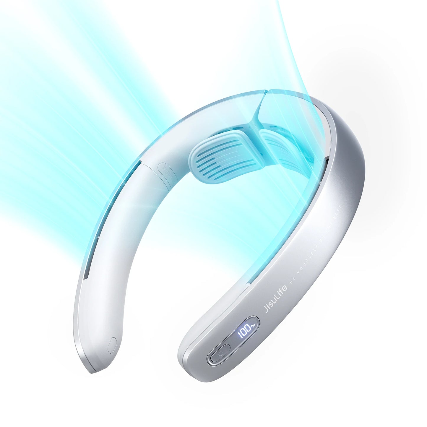 Draagbare Nekventilator – 100 Snelheden, 5000mAh Batterij, 17 Uur Werkduur, USB Oplaadbare Bladloze Neckband Fan