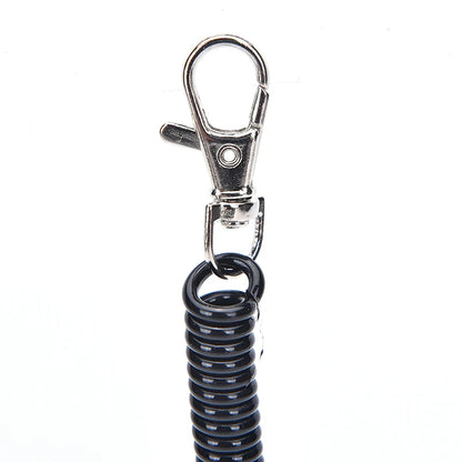 2x Tactische Intrekbare Sleutelhanger – Elastisch Spiraalkoord voor Camping, Hiking & Uitrusting Beveiliging