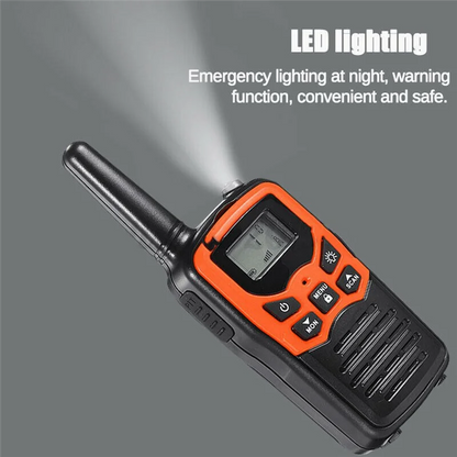 2-teiliges Hand-Walkie-Talkie-Set – 22 Kanäle, 10 km Reichweite, UHF 400–470 MHz, tragbarer Kommunikations-Transceiver
