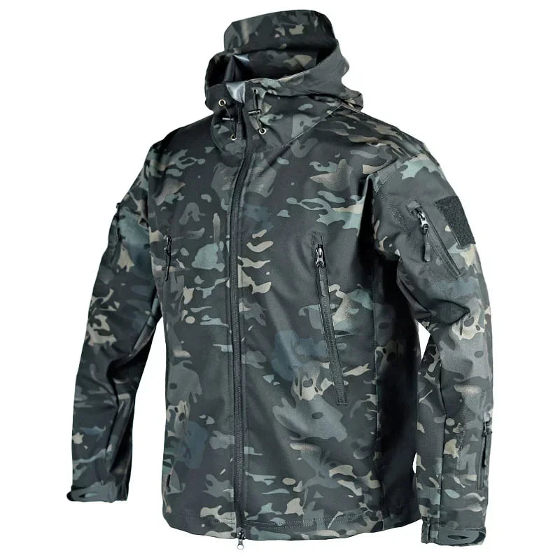 Tactische Windbreaker Jas Heren – Waterdichte, Sneldrogende en Winddichte Camouflage Jas voor Jacht, Camping & Hiking