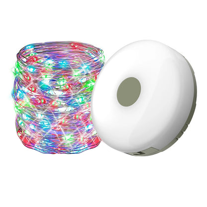 USB Oplaadbare Campinglamp | LED Tentlamp met Magneet & Haak | 10M Lichtstrip (Warm Licht + RGB)