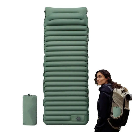 Opblaasbare Voetpomp Slaapmat - Lichtgewicht Matras met Ingebouwde Pomp voor Kamperen & Outdoor Avonturen
