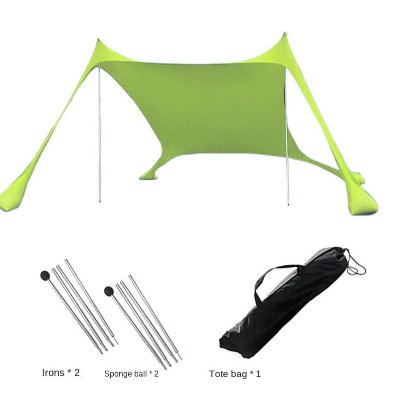 Windbestendige Pop-Up Camping Tent – Ultralichte Lycra Strandzonnescherm voor 3-4 Personen