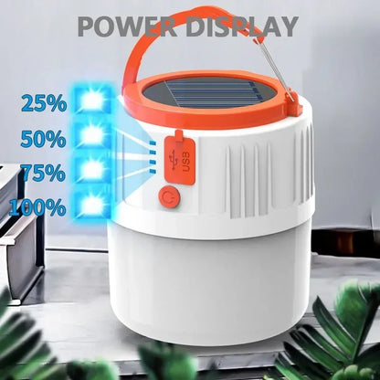 Energiezuinige LED Solar Oplaadbare Lamp – USB Campinglamp met 42 LED’s & Noodverlichting