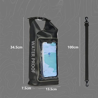 2L Droogzak met Touchscreen – Waterdichte Tas voor Trekking, Raften, Surfen & Kajak – Outdoor Sporttassen Campinguitrusting
