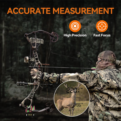 656YD Laser-Entfernungsmesser – Jagd-Entfernungsmesser mit Regen- und Nebelmodus, BOW-Modus und automatischer Höhenmessung