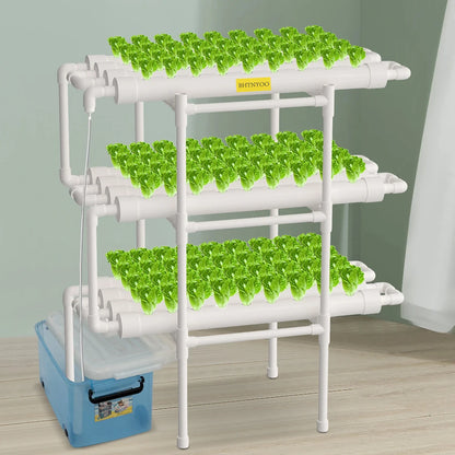 Hydroponische Kweeksysteem Kit – 3-lagen, 108 plantlocaties, soilless kweekoplossing voor groenten en kruiden binnenshuis