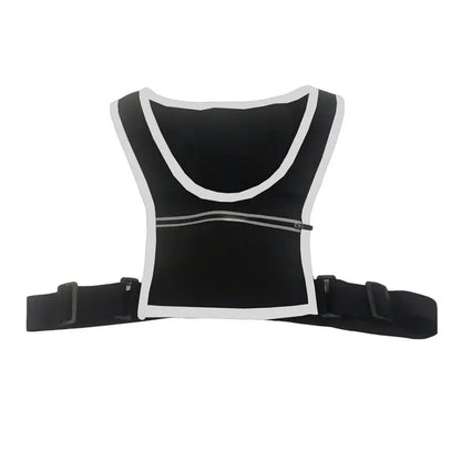 Reflective Running Vest met Mobiele Telefoonhouder, Rugzak voor Fietsen, Hardlopen en Sport, Veiligheidshesje met Reflecterende Strips en Verstelbare Tailleband