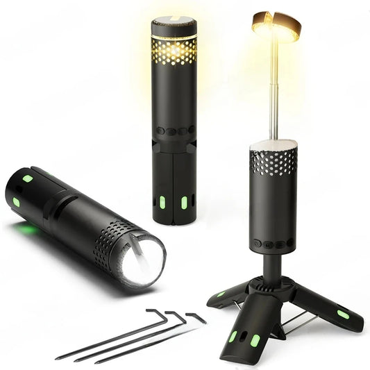 Telescopische Campinglamp – 10000mAh Draagbare LED-lamp met SOS-modus en Powerbankfunctie