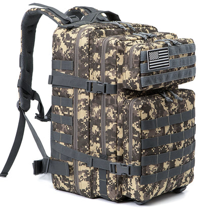 45L Tactische Rugzak met Molle – Grote Outdoor Backpack voor 3 Dagen Hiking, Trekking & Kamperen