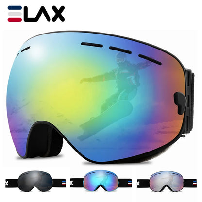 Antibeschlag-Skibrille mit Doppelgläsern – Schneebrille für Outdoor-Sportarten | Geeignet zum Skifahren, Snowboarden und Radfahren