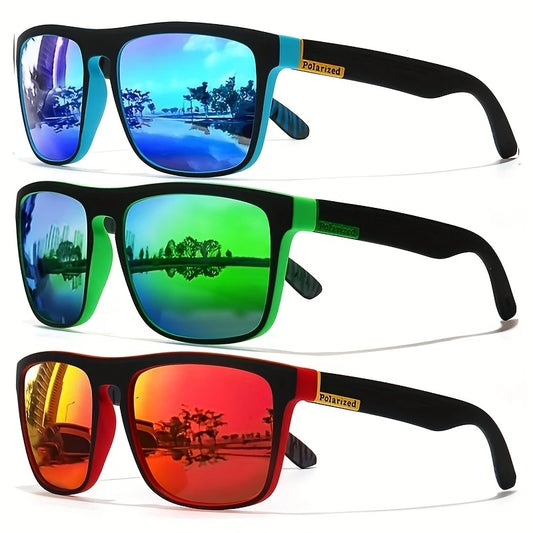 Fashion Vintage Vierkante Polarized Zonnebril voor Mannen en Vrouwen – UV400, Luxe Designer Zonnebril voor Autorijden, Vissen en Outdoor