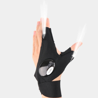 LED Halfvinger Handschoenen voor Mannen & Vrouwen – Waterdichte Zaklamp Handschoenen voor Nachtvissen, Fietsen & Hardlopen