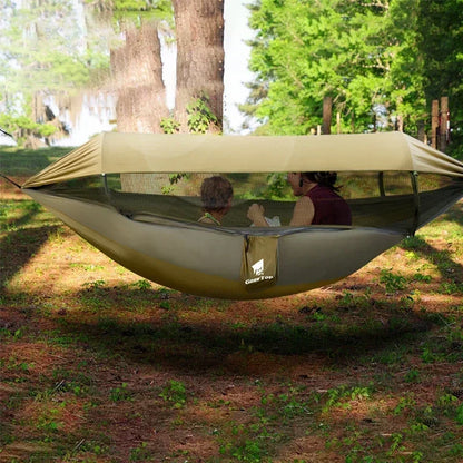 Waterdichte Nylon Hangmat - Anti-Muggen Outdoor Camping Hangmat met Zonnebescherming
