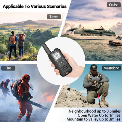 2 Stück Baofeng F22 Mini-Walkie-Talkie – PMR/FRS-lizenzfrei, wasserabweisend, Typ-C wiederaufladbar, mit NOAA, ideal für die Jagd