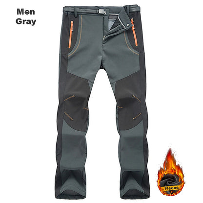 Warme Fleece Outdoor Winterbroek Heren – Waterdichte Softshell Wandelbroek voor Hiking, Ski & Kamperen