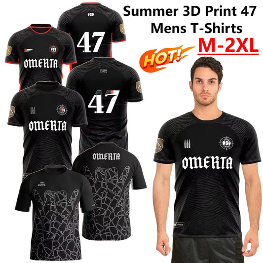 Zomer 3D Print 47 Mannen T-shirt, Ademend Jersey, Ronde Hals, Korte Mouwen, Casual Top voor Hardlopen, Hiken, Vissen en Buitenactiviteiten
