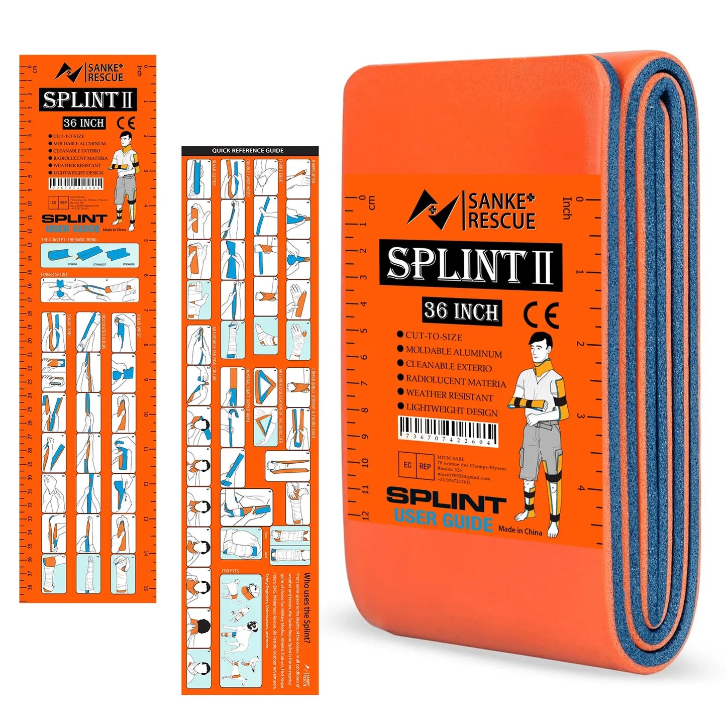 36/18"x4.3" Eerste Hulp Spalk - Pols- en Duimbrace voor Tendinitis, Artritis en Bescherming
