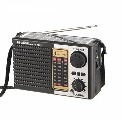 Draagbare Bluetooth Speaker met LED Zaklamp en Full Band Radio – AM/FM/SW, Solar Opladen, Noodradio met MP3 Speler en Bluetooth 5.0