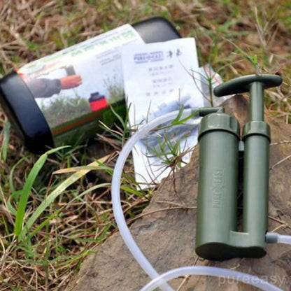 Mini Pocket Waterfilter - Draagbare Outdoor Survival Drinkwaterzuiveraar voor Reizen, Hiking en Camping