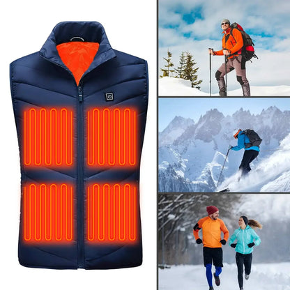 Waschbare, elektrisch beheizte Weste mit USB – Graphen-Heizjacke für Männer und Frauen – Outdoor und täglicher Gebrauch
