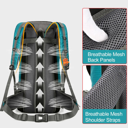 Wasserabweisender Wanderrucksack mit 70 l Fassungsvermögen – Outdoor-Kletter- und Campingrucksack mit Regenschutz, ideal für Reisen und Trekking