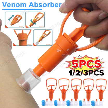 1-5 Pieces Safety Venom Protector - Extractor Suction Pump for Snake, Mosquito and Bee Stings