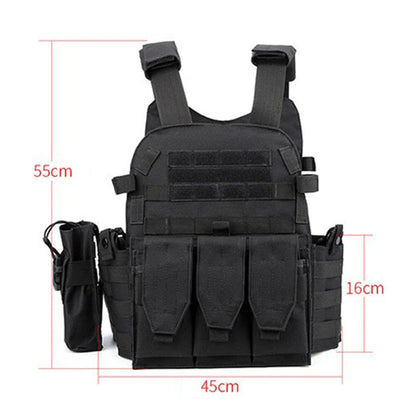 Tactisch Nylon Vest met MOLLE – Militair Combat Vest voor Airsoft, Jacht & Outdoor Training