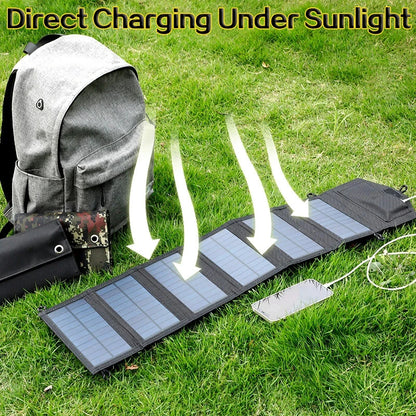 6-voudig 800W Opvouwbaar Zonnepaneel | 20W/h Draagbare Monokristallijne Solar Charger met USB 5V DC