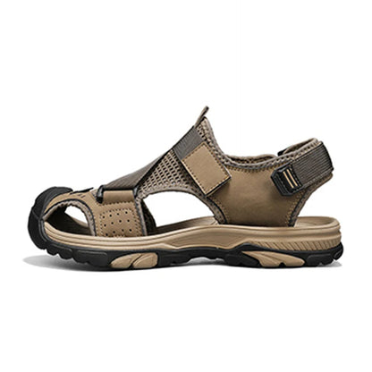 Nieuwe Heren Outdoor Sandalen – Lichtgewicht, Niet-Slip Cross-Strap Sandalen van Kunstleer voor Strand en Casual Gebruik