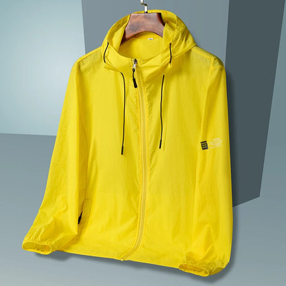 Zomer Jas met Capuchon – Sneldrogende Windbreaker voor Heren met UV-bescherming, Geschikt voor Vissen en Jagen
