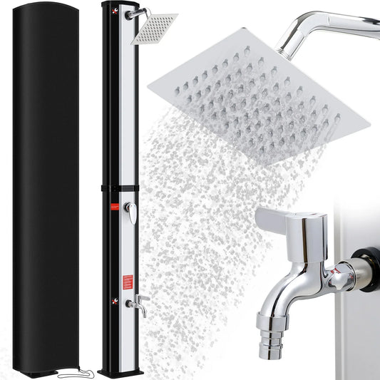 35L/40L Solar Tuindouche – Warm & Koud Water, Aluminium Outdoor Douche voor Zwembad, Tuin & Strand