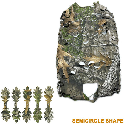 3D-Camouflage-Helmbezug mit Laserschnitt – Netzstoff in Blattform für Airsoft-, Paintball- und Jagdhelmzubehör