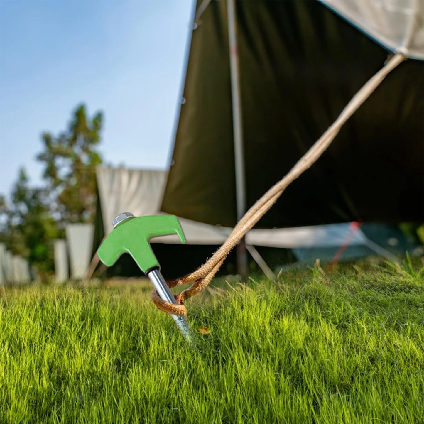 8" Schroefbare Tentpennen - Zware Grondankers voor Camping en Outdoor, Set van 16