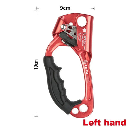 Professionele Outdoor Klimhand Ascender | Links en Rechts Hand Klimgerei voor Touwklimmen en Bergbeklimmen