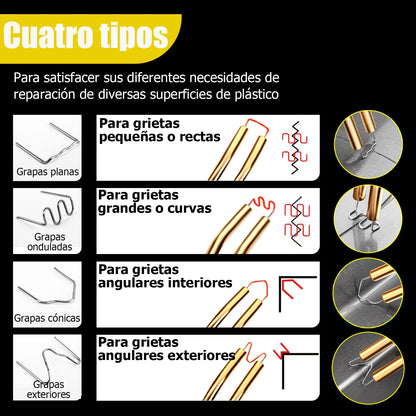 70W Kunststof Lasapparaat – Bumper Reparatie Set, Warmtelaminator, 400x Reparatienagels, EU Plug